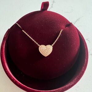 Hillberg & Berk Rose Gold Reversible Heart Necklace